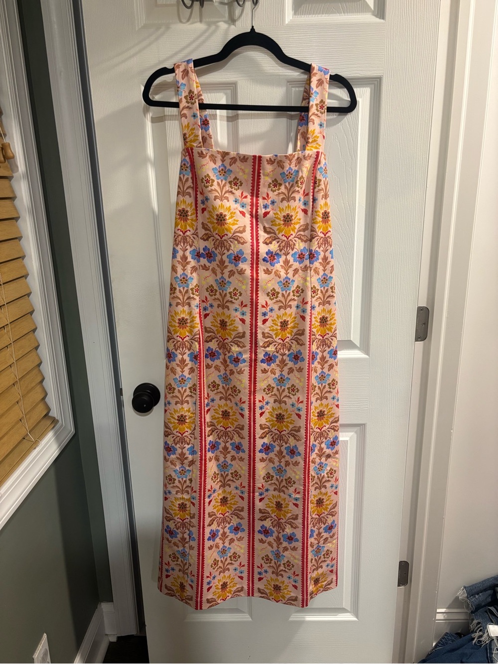 Hill House Iris Dress - Pink Floral Block Stripe NWT